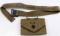 WWII STYLE WEB BELT WITH POUCH STAMPED