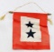US MILITARY TWO STAR SON IN SERVICE TRIBUTARY FLAG