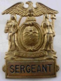 NEW YORK CITY POLICE SARGEANT BADGE EXCELSIOR