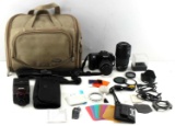 PENTAX K100 WITH 2 LENES ACCESSORIES AND CARRY BAG