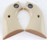 PAIR OF RUGER REVOLVER GRIPS WHITE COMPOSITE