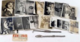 WWII 17 ARMY AF NOSE PHOTOS AND 2 BRACLET LOT