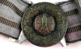 WWII GERMAN ARMY OFFICER BROCADE BELT AND BUCKLE