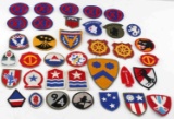 WWII US ARMY PATCH LOT OF 35