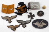 WWII THIRD REICH GERMAN INSIGNIA LOT PATCH BUCKLE