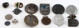 WWII GERMAN 3RD REICH BADGE COIN RING LOT OF 15