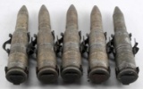 LOT OF 5 20MM DUMMY M5A2 ROUNDS WITH LINKS