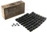WWI US MILITARY AMMO CASE & WWII M1 GARAND CLIPS