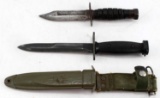 US ARMY USM8A1 ONTARIO 1 86 PILOT KNIFE LOT OF 2