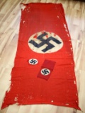 WWII GERMAN 3RD REICH NAZI FLAG & ARMBAND LOT