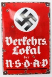 WWII THIRD REICH GERMAN NSDAP ENAMEL PLAQUE