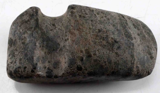 NATIVE AMERICAN GROOVED LITHIC AXE HEAD