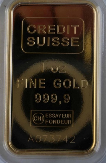 CREDIT SUISSE 1 OZ 999.9 FINE GOLD BAR