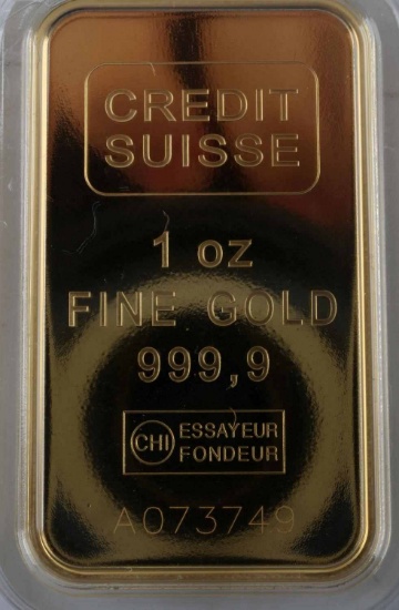 CREDIT SUISSE 1 OZ 999.9 FINE GOLD BAR