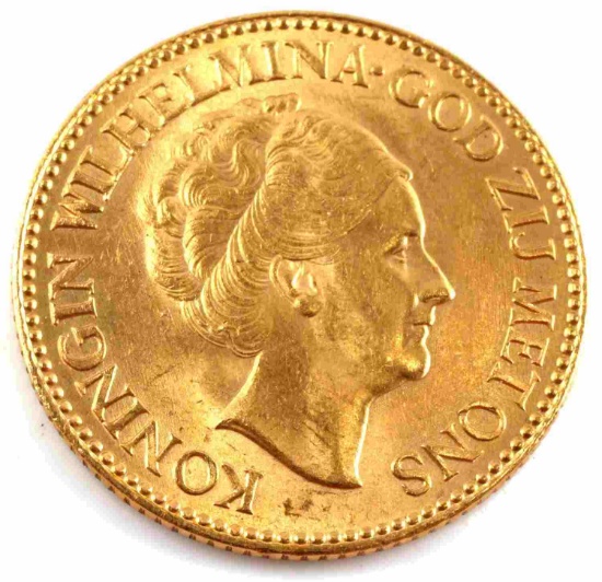 1932 GOLD WILHELMINA  6.72 GRAM UNC COIN