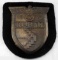 WWII GERMAN KUBAN SHIELD ON PANZER BLACK CLOTH