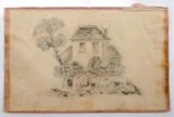 ADOLF HITLER SKETCH BOOK RECOVERED PENCIL DRAWING