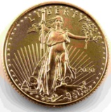 2020 GOLD AMERICAN EAGLE 1/10 OZ BU $5.00 COIN