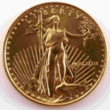 1989 GOLD 1/10 OZ AMERICAN EAGLE BU $5.00 COIN