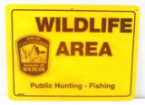 OHIO WILDLIFE AREA PUBLIC HUNTING FISHING SIGN