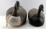 LOT OF TWO WOODEN CANADIAN GEESE DECOYS