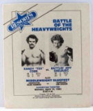 VINTAGE HEAVYWEIGHT BOXING FIGHT POSTER TEX COBB