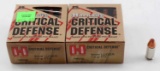 50 ROUNDS OF HORNADY CRITICAL DEFENSE 9MM AMMO