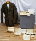 WWII US ARMY IKE JACKET USED BY RAILROAD WORKER