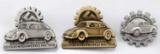 WWII THIRD REICH GERMAN VOLKSWAGEN PINS LOT OF 3