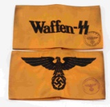 WWII GERMAN THIRD REICH LOT OF 2 NAZI ARMBANDS