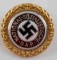 GERMAN WWII NSDAP SWASTIKA GOLDEN PARTY BADGE