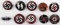 WWII GERMAN ENAMELED PARTY LAPEL BADGE GROUPING