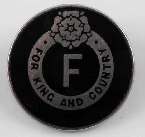 1930S GAUNT LONDON BRITISH FASCIST ENAMEL BADGE