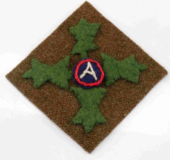 WWI US ARMY 4TH INFANTRY DIVISION SHOULDER PATCH
