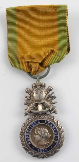 FRENCH 1870 FRANCO PRUSSIAN MILITAIRE VALOR MEDAL