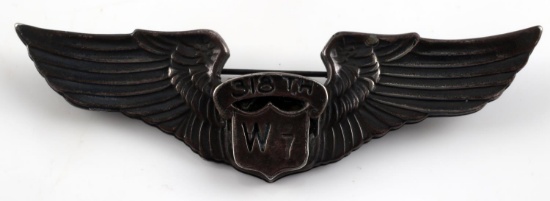 WWII UNITED STATES USAAF WASP 318TH W7 CLASS WING