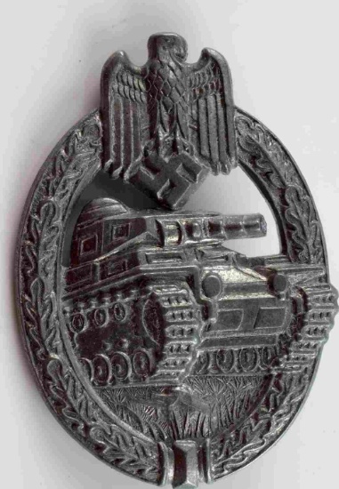 WWII GERMAN ARMY SILVER TANK ASSAULT BADGE