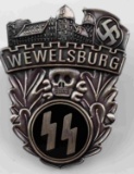 GERMAN WWII WAFFEN SS WEWELSBURG SKULL BADGE