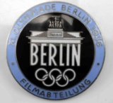 GERMAN WWII 1936 BERLIN OLYMPICS FILM MAKER BADGE