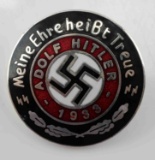 WWII GERMAN THIRD REICH SS ADOLF HITLER PARTY PIN