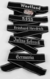 WWII GERMAN SS SCHUTZ STAFFEL OFFICERS CUFF TITLES