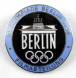 WWII GERMAN 1936 SUMMER OLYMPICS FILM MAKER BADGE