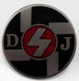 WWII GERMAN DEUTSCHES JUGEND DJ RUNIC LAPEL BADGE