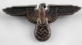 WWII GERMAN WAFFEN SS OFFICERS VISOR CAP EAGLE