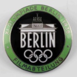 WWII GERMAN 1936 SUMMER OLYMPICS FILM MAKER BADGE