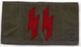 WWII GERMAN THIRD REICH WAFFEN SS RUNIC ARM BAND