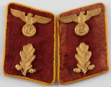 WWII GERMAN POLITICAL LEADER OFFICERS COLLAR TABS