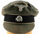 WWII GERMAN WAFFEN SS SCHUTZ STAFFEL VISOR CAP