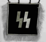 WWII GERMAN THIRD REICH SS SCHUTZ TRUMPET BANNER