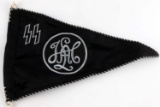 GERMAN WWII WAFFEN SS HITLER LAH STAFF CAR PENNANT